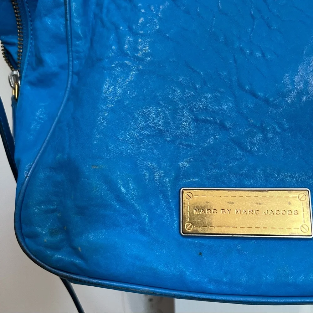 Marc by Marc Jacobs Blue Leather Hobo Tote